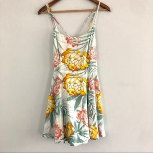 Floral open back summer dress